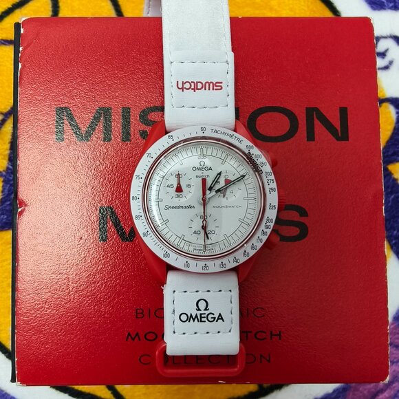 NWT Swatch X Omega Moonswatch Mission To The Mars Watch - Picture 1 of 4